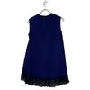 ADEAM Excellent Condition 42388 Chiffon Pleated Sleeveless Tunic Dress S Navy X blackUsed