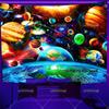 Adorable Cosmic World Wall Tapestry, Dreamy Nebula & Alien Landscape Design Soft Hanging Decor, Perfect Gift For Sci-Fi & Space