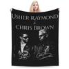 Soft Blankets Boy Girl Decorative Chris Brown And Usher The Rb Tour Throw Blanket Raymond And Brown For Couch Chair Sofa Bed