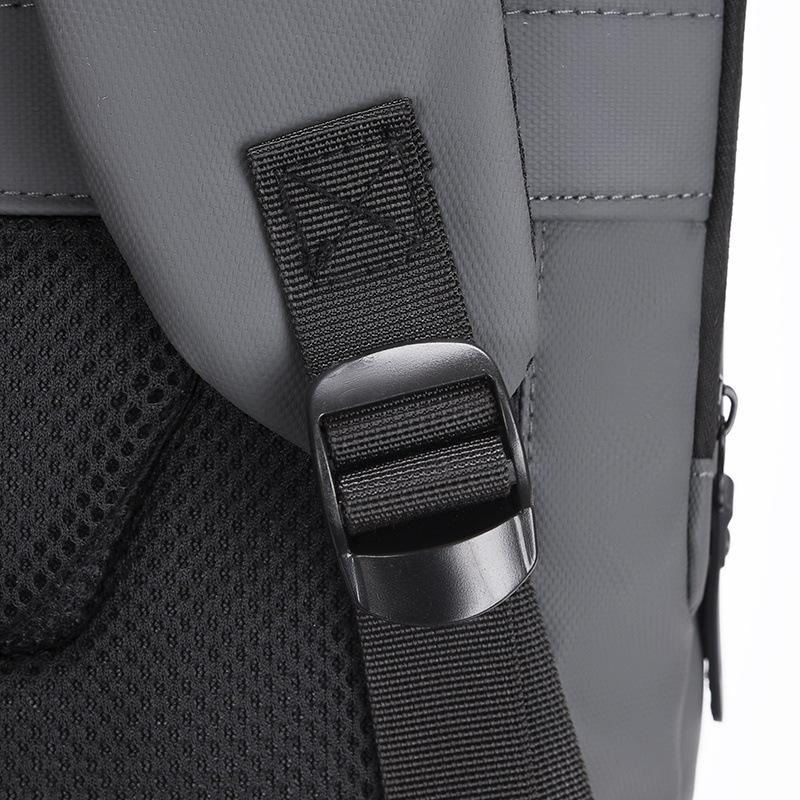 Schoolbag New Leather Film Backpack Business Premium Men's Backpack Large Capacity Simple Computer Bag Casual Student School Bag