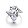 Pear-shaped Drop-shaped Zircon Ring for Women European and American New Style Ring