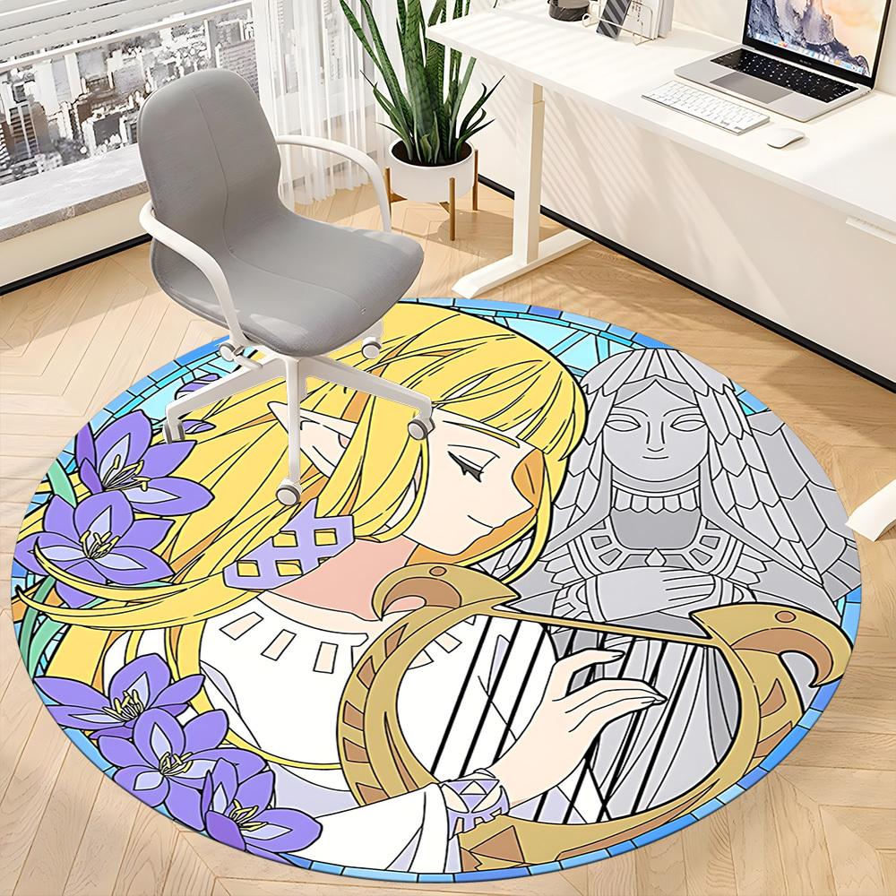 1pc Legend Zelda Office Round Area Rug, Under Office Chairs Bedroom Living Room Home Decor a1016251