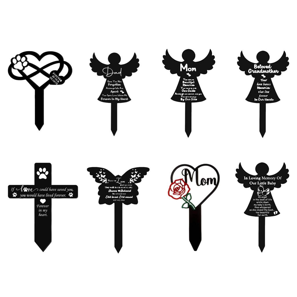 Acryl Haustier Hund Katzen Gedenk Grabstein Haustier Grabschild für Haus- und Gartendekoration Haustier Grabschild