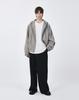 Ziosongzio Glossy Leather Hooded Slit Jumper Gray Zi2Lt202Gy