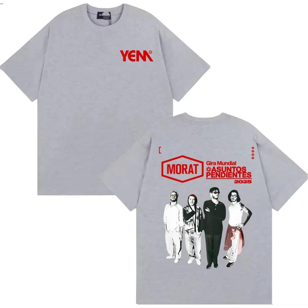 Band Morat Asuntos Pendientes Album 2025 Tour T-shirt Men's Women Harajuku Hip Hop Rock T Shirts Cotton Casual Oversized T-shirt
