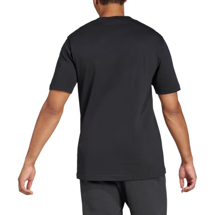 adidas Sportswear Essentials Fw24 Wygodna Miękka Przyjazna dla Skóry Prosta Koszulka z Krótkim Rękawem Męska Top Czarny JE8945