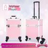 Professional Makeup Artist Trolley Case: Large Capacity Storage with Lock for Makeup, Nail, and Tattoo Tools.