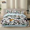 3pcs Cute Cartoon Panda Print Coreless Down Duvet Cover Set, Multi Size Bedroom Bedding Decoration, Machine Washable