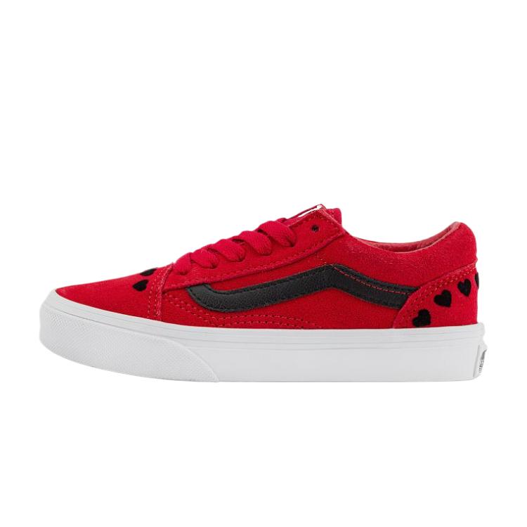 Vans Old Skool Casual Comfortable Versatile Fashion Low Top Kids Skate Shoes Kids Sneaker Red VN000CY8REB