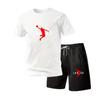 Summer Fashion Trendy Casual Sports Two Piece Set Youth Men's Short Sleeved T-shirt+Shorts Set