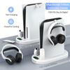 For Sony PS5 Console Controllers Charging Dock Cooler Stand Holder Headphone Holder