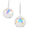 2pcs Crystal Ball Prism Pendant Suncatcher Window Suncatcher Rainow Maker Ornament with Chain for Easy Hanging Colorful
