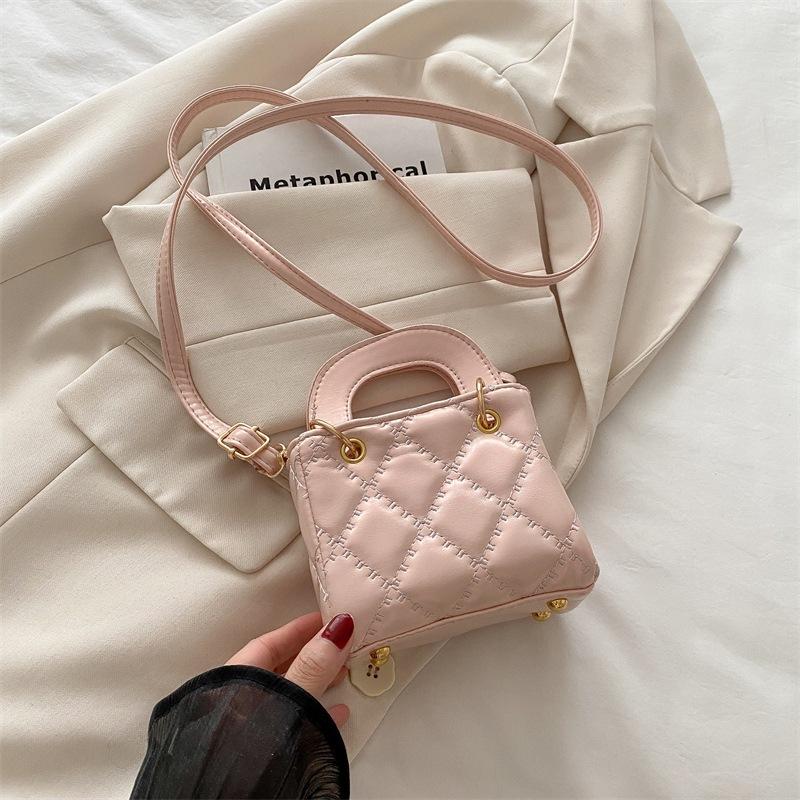 Fashion Diamond Portable Small Square Bag Women's Bag 2025 Summer New Women's Shoulder Bag Messenger Bag