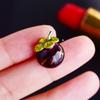 Blucome Cute Cartoon Anime Mangosteen Shape Enamel Brooches for Women Men Suit Scarf Hijiab Pins