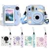 3 In 1 Instant Camera Case Adjustable Strap Anti Scratch Protective Cover with Cartoon Sticker for Fujifilm Instax Mini 13