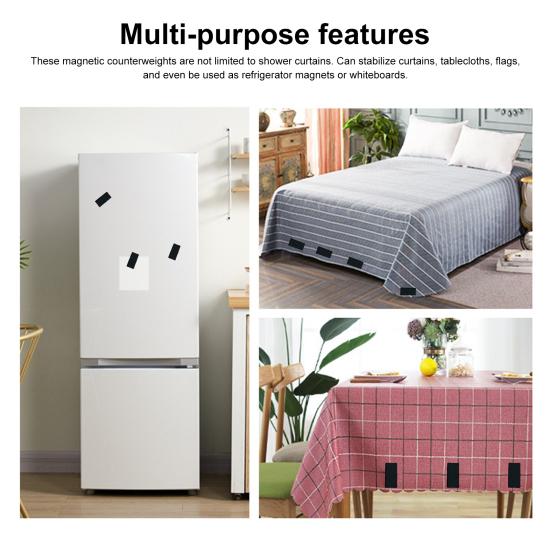 

Yousheng 2/4 шт. магнитные грузики для занавесок для душа, сверхпрочные грузики, зажимы для вкладышей в занавеску для душа для драпировки, скатерти, занавески с флагом 4pcs