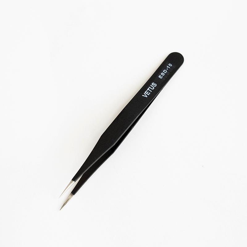 Antistatic Handcrafted Tweezers Set with Pointed, Flat, and Bent Tips for Precise Work