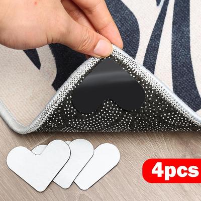 4PCS Anti-Curling herzförmige Teppich-Anti-Rutsch-Aufkleber