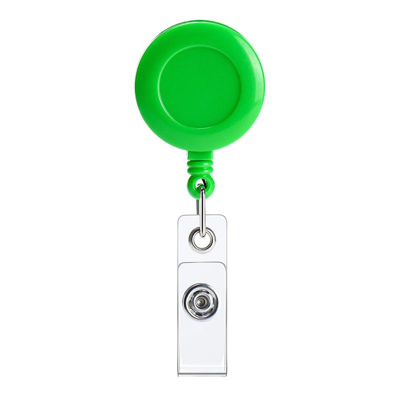 Retractable Badge Reel with Durable Clip and Clear Vinyl Strap for ID Card Holder Suitable for Office Work and Events