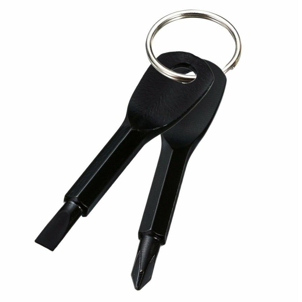 Stainless Steel Phillips Screwdriver Straight Screwdriver Keychain 6*3*1CM