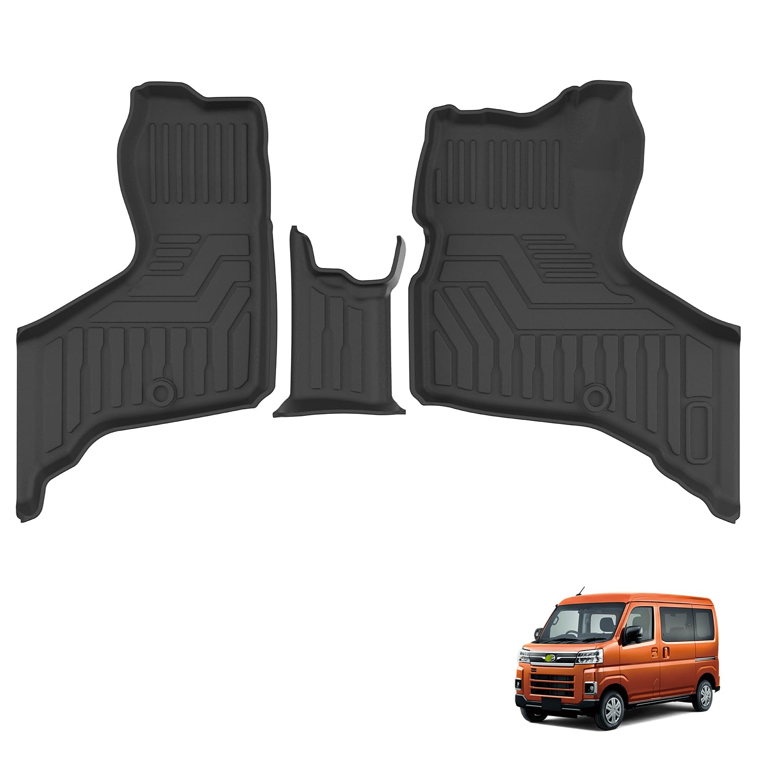 

Cartist 3D Floor Mats for Daihatsu New Atrai 2021 Present October 2022 Present 3D TPE Custom Easy Protective Car First 3PSC Set S700V/S710V (December чёрный