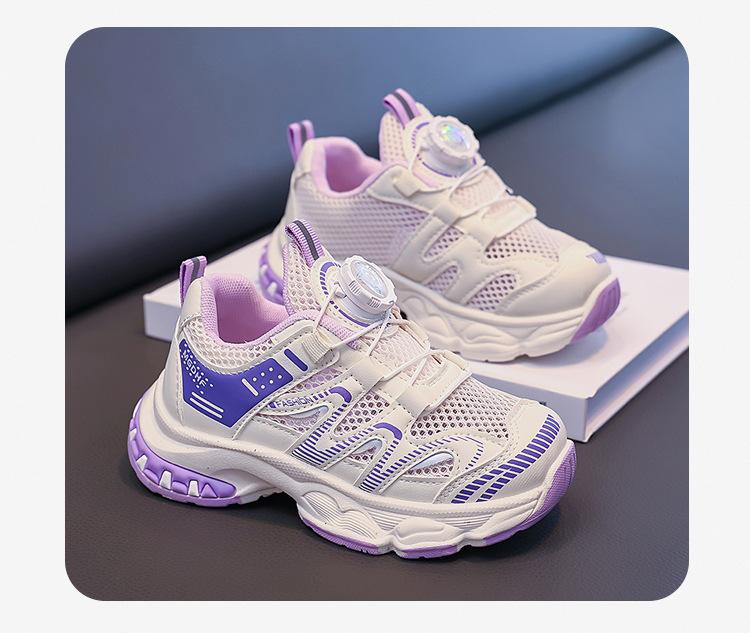 Kids Knob Sneakers Spring Summer Breathable Mesh Soft Sole Dad Shoes Boys Girls Trendy Casual Running Shoes