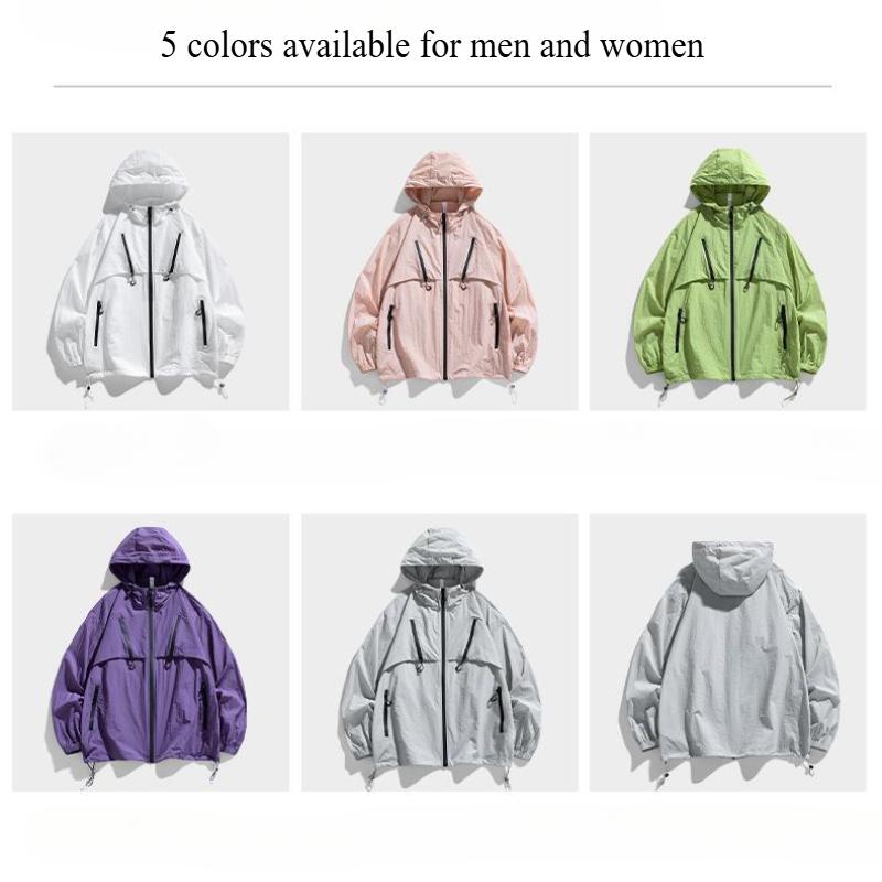 Summer UPF 50+ UV Sun Protection Skin Coats Men's Ultra-Light Sportswear Hooded Outwear Windbreaker Casual Jackets Male