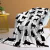 Cute Cat Series Printed Blanket for Sofa Bed Travel Camping Living Room Office Conditioning Blanket for All Seasons Gifts