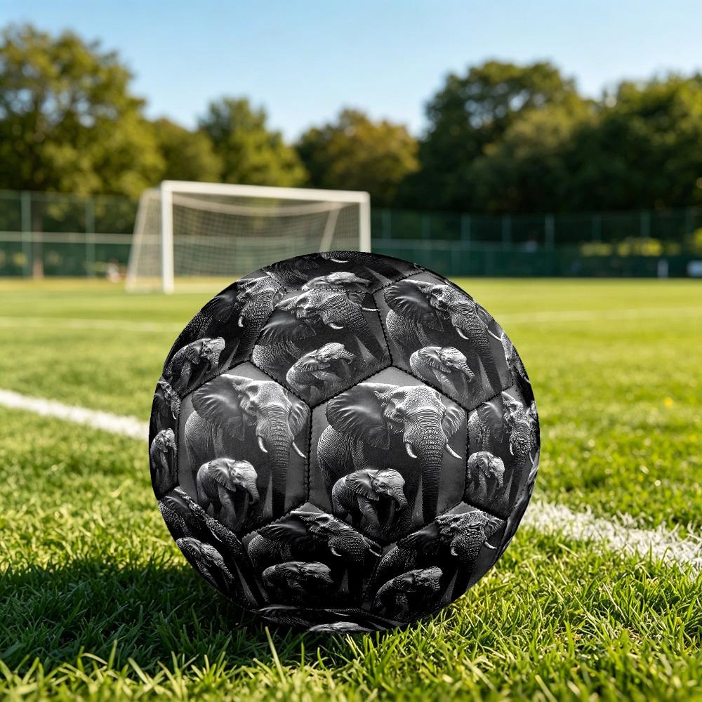1pc Elephant Family Bond Size 5 Soccer Ball Professional Match Training Football Indoor &Outdoor Sports Ball Lightweight Durable c6534