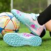 Boys/Kids Rubber Non-slip Short Spike Velcro Lace-up Artificial Turf Football Boots