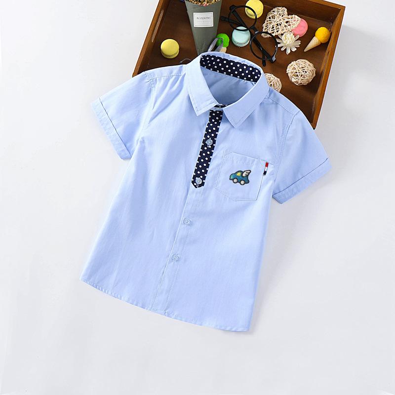 Trendy Boys' Summer Short-Sleeved Casual Shirt