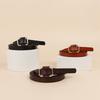 Genuine leather belt - premium suit & dress belt - slim belt - cowhide knotted belt