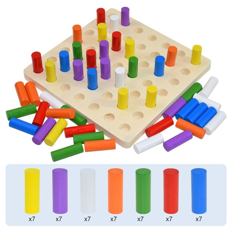 Montessori Materials Toys Educational Games Wooden Stacking Blocks Math Toys Children Board Games Early Educational Toys