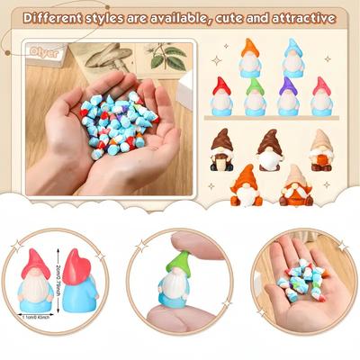 5/10Pcs Mini Resin Gnomes Statues Ornaments Cute Fairy Miniature Gnome Figurines For Miniature Garden