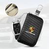 Housse de Boîte à Clés de Voiture en Cuir Fibre de Carbone Porte-clés pour Porsche Panamera Cayenne Taycan 911 718 Macan Carrera-GT 928 968 Accessoires