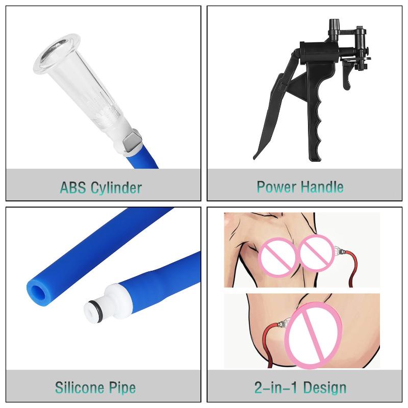 Female Manual Clitoral Pump Vacuum Pump Sucking Set Acrylic Cylinder Nipple Vagina Suction Cup Supplies Adult Erotic Sex