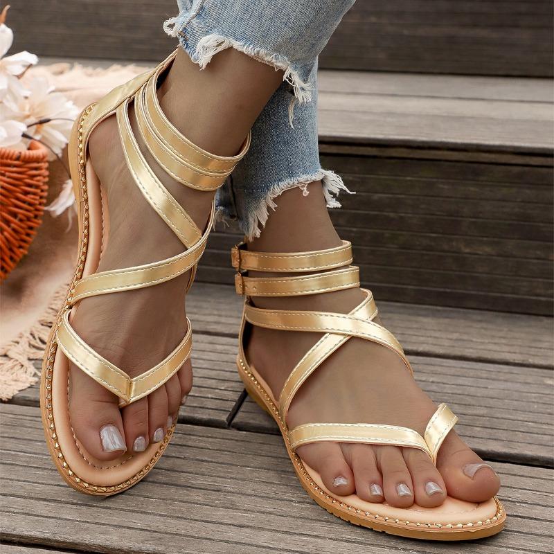 Neue Lässige Sandalen Damen Koreanischer Sommer Neuer Schnallen Kleiner Duft Lässige Keilsandalen Damen
