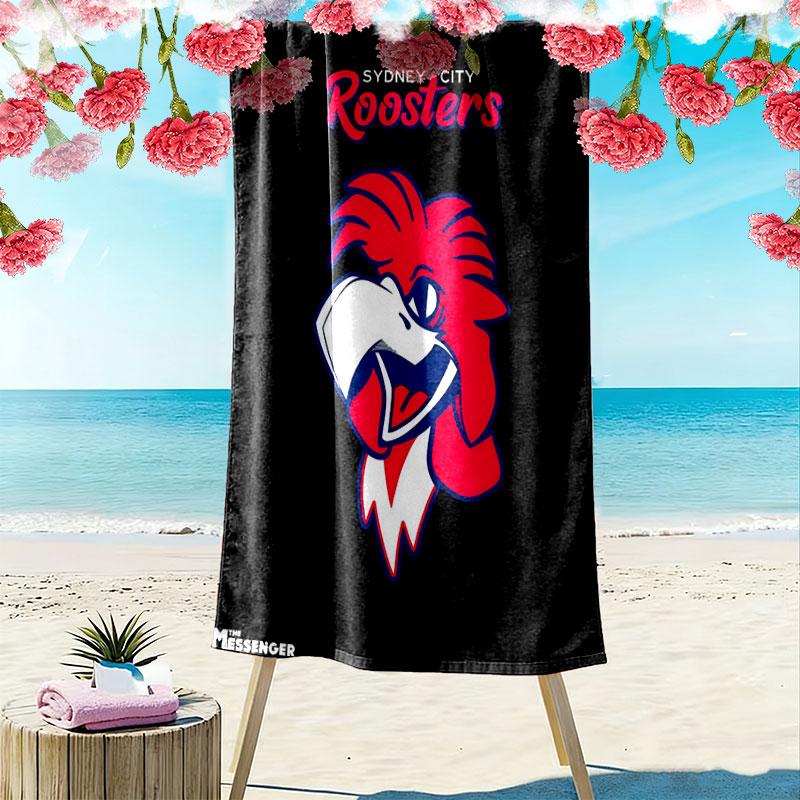 Sydney Roosters Pride Print Beach Towel, Large Soft Quick Dry Towel for Beach Camping Swimming