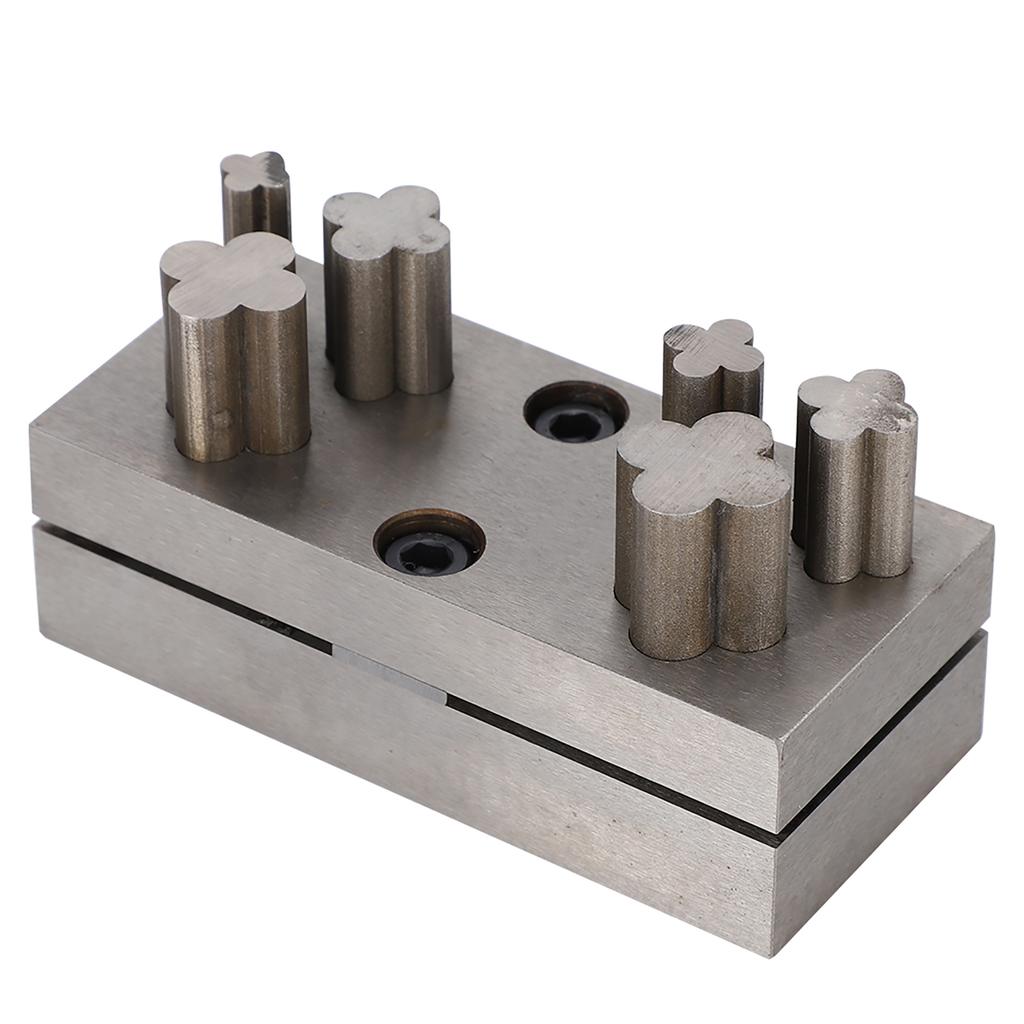 Punch Die Disc Set Hole Cutting Steel Plate Lucky Clover Punching Cut Jewelry Tools