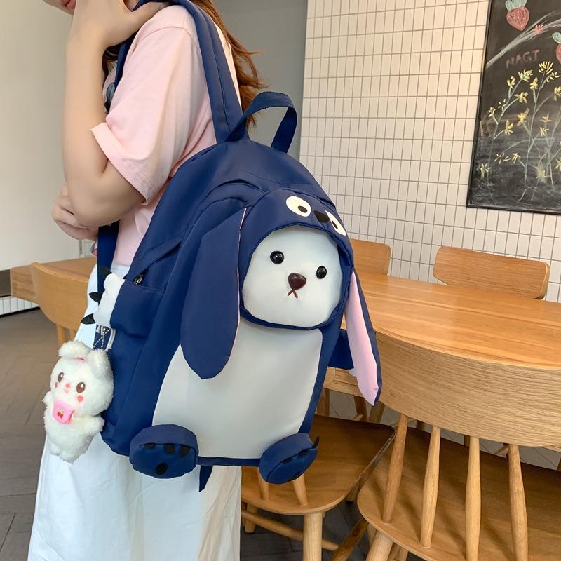 College style small and fresh cartoon animal student schoolbag Korean version large-capacity junior high school student backpack