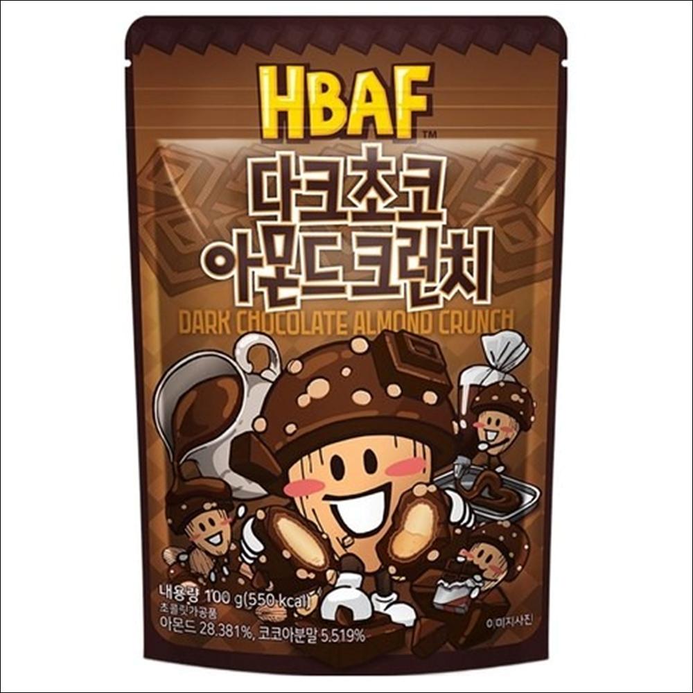 HBAF Dark Choco Almond Crunch (Bittersweet Cocoa & Crispy Puffs) x 1pack / 2pack / 3pack / 6pack 100g x 1pack