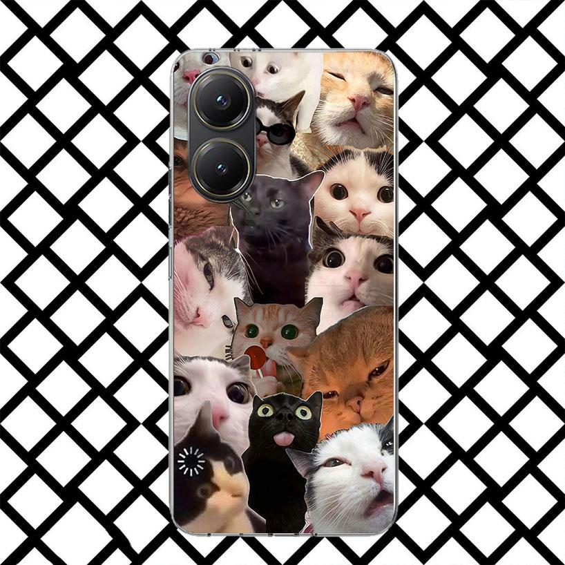 Crying Cat Memes Phone Case for Xiaomi Poco F7 Ultra X7 X6 X5 Pro X4 Gt M8 M7 Redmi 15 15C 13 13C 12 12C Soft Cover Fundas Poco