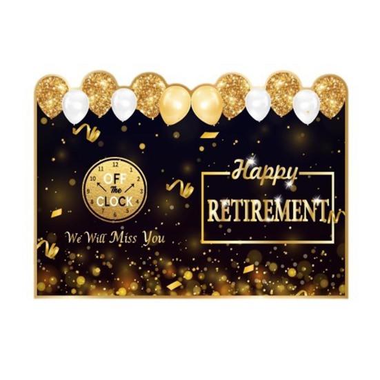 Happy Retirement Party Decorations Card Letter Guest Print Happy Retired Glitter Book Exquisite Design