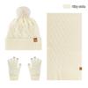 Women's Winter Knit Hat, Scarf & Glove Set with Ear Protection