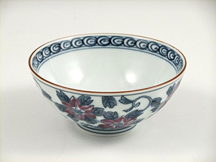 Arita Hasami Korin Sometsuke Clematis Flower Pair of Tea Bowls Tea 20601 ware, Kiln, Pattern, (Matching Bowls)