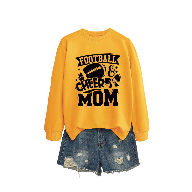 Football Cheer Mom Plus Size Loose Comfortable Hoodie