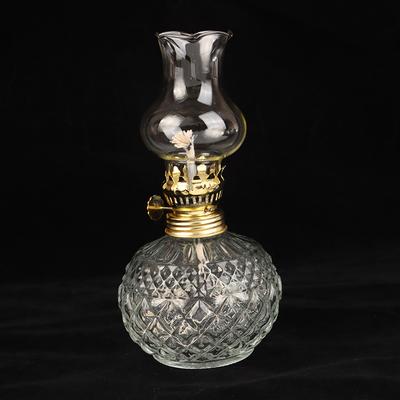 Retro Style Glass Oil Lamp Vintage Kerosene Lamp Antique Oil Lamps For Indoor Use Lamplight Tabletop Emergency Lighting Tool