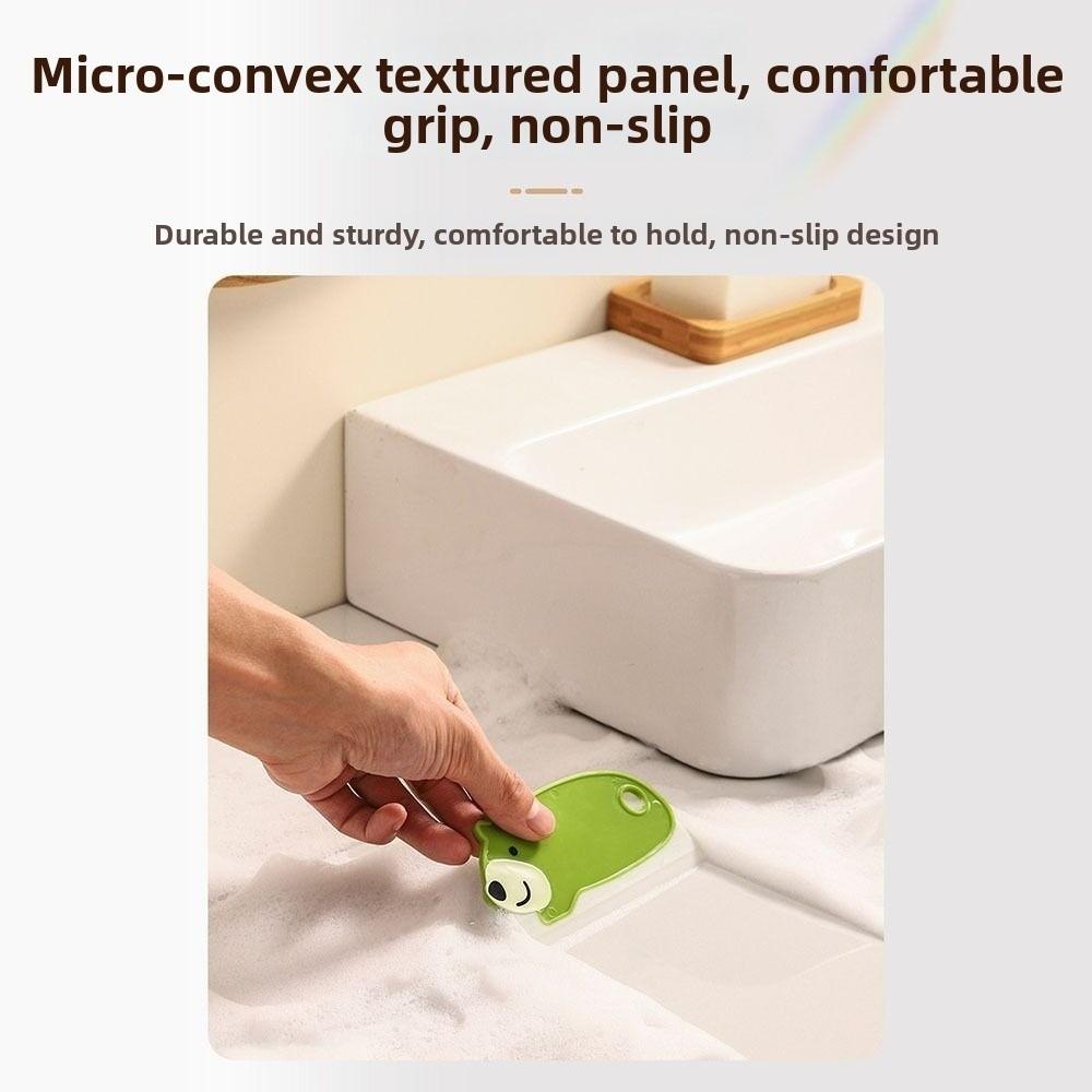 Mini Silicone Squeegee Cartoon Bear Versatile Water Scrubber Water Puer Glass Cleaner Tool Household