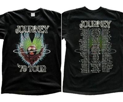 Journey Concert 1979 Tour Vintage T-Shirt Men's Unisex Black Shirt Unisex T-Shirt