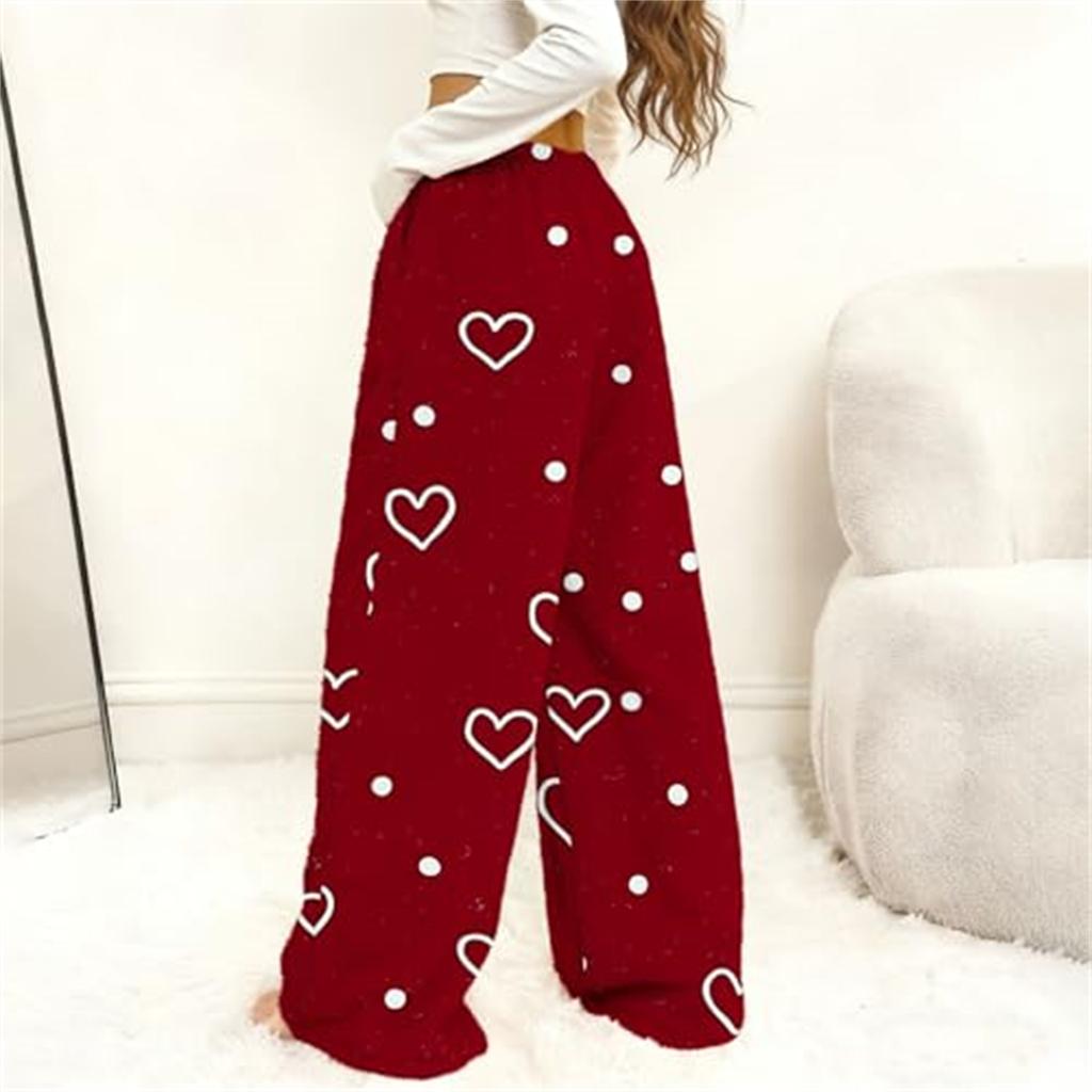 Women's Casual Fashion Print Loose Straight,Leg Pants